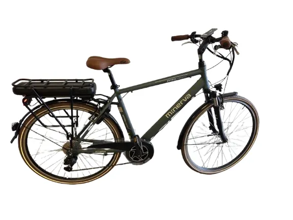 [OUTLET202605-014] Outlet Minerva Groen Middenmotor Herenfiets 28" 54cm